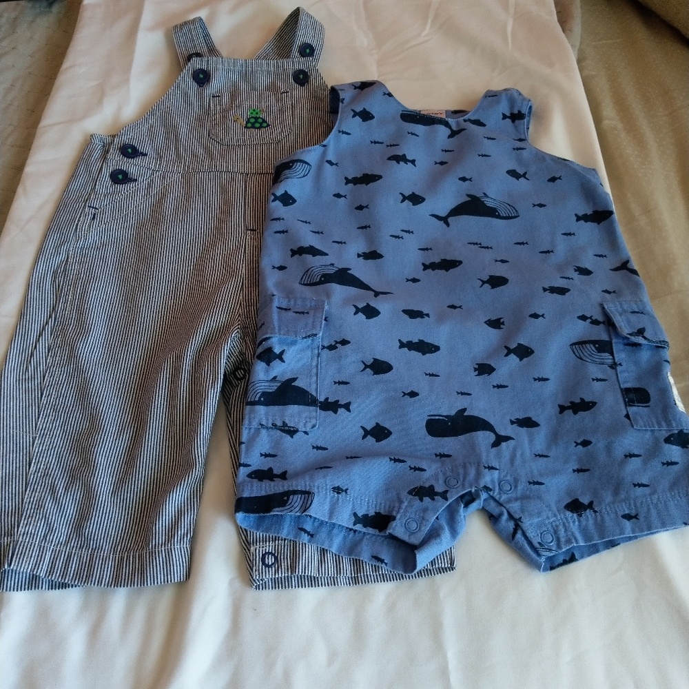 Baby boy blue shortall/ jumper bundle
